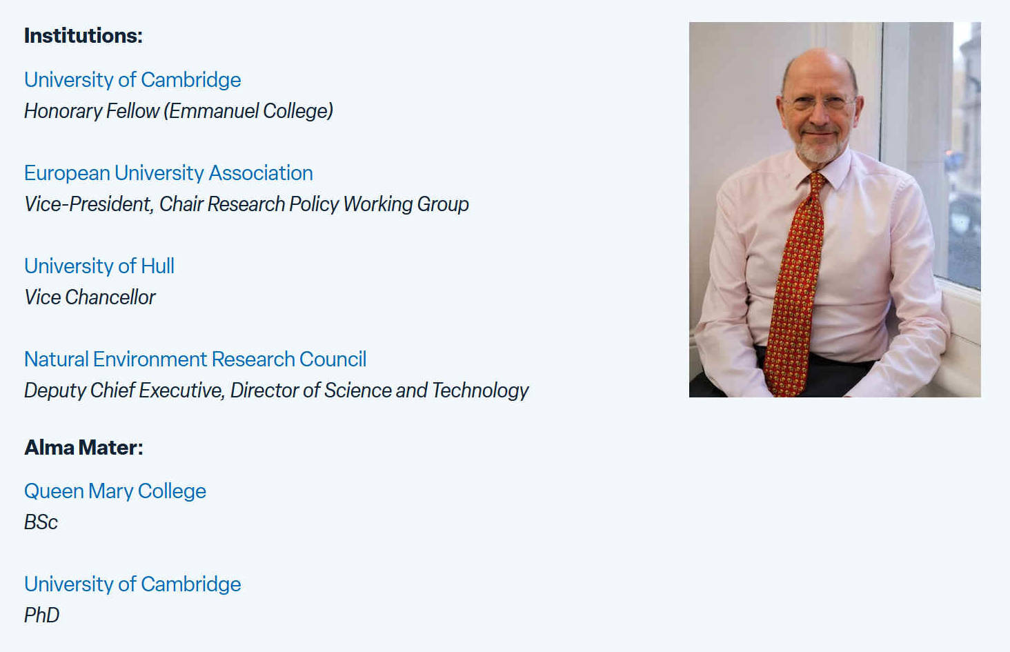 Professor David Drewry is a world leading expert on the environment and study of the polar region. His experience includes Director of both the British Antarctic Survey and the Scott Polar Research Institute at Cambridge University.