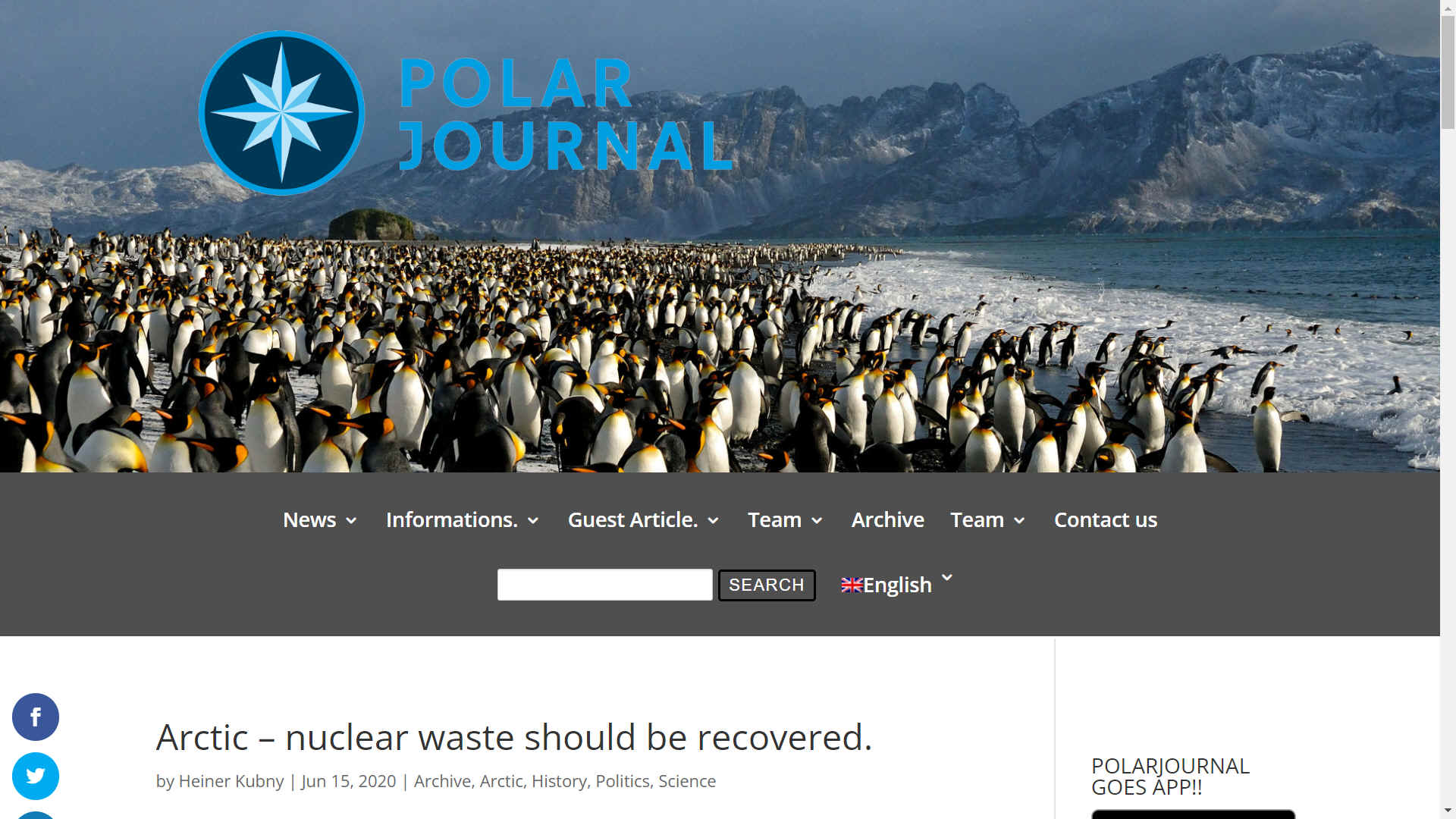 The Polar Journal 15th June 2020 - Russian nuclear submarines Arctic Ocean graveyard