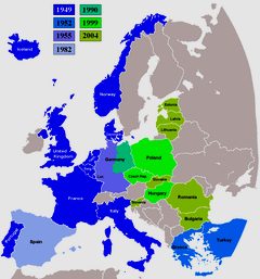Membership of NATO in Europe