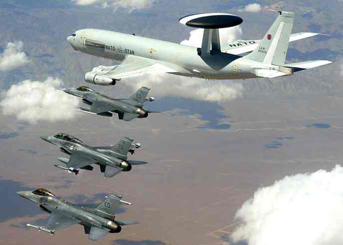 NATO E-3A and US F-16s